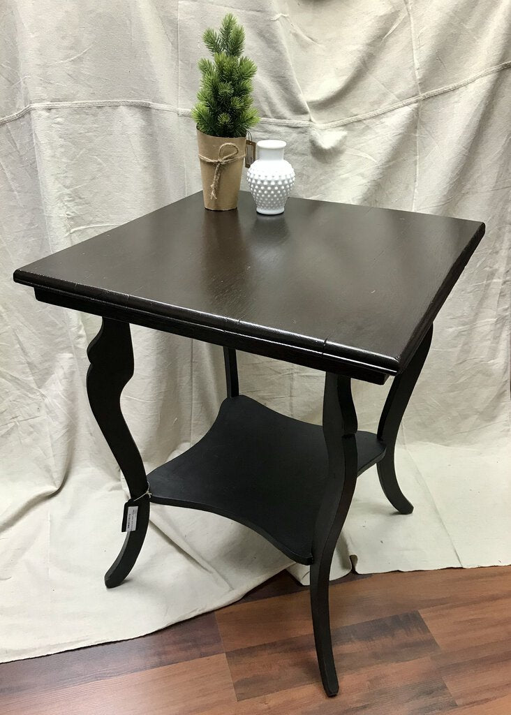 Square table, Java stain W/ black legs