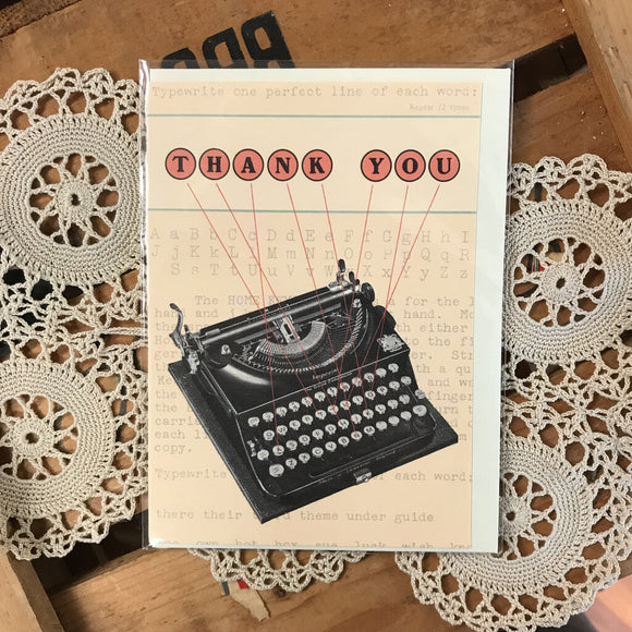 Thank you Typewriter Greeting Card